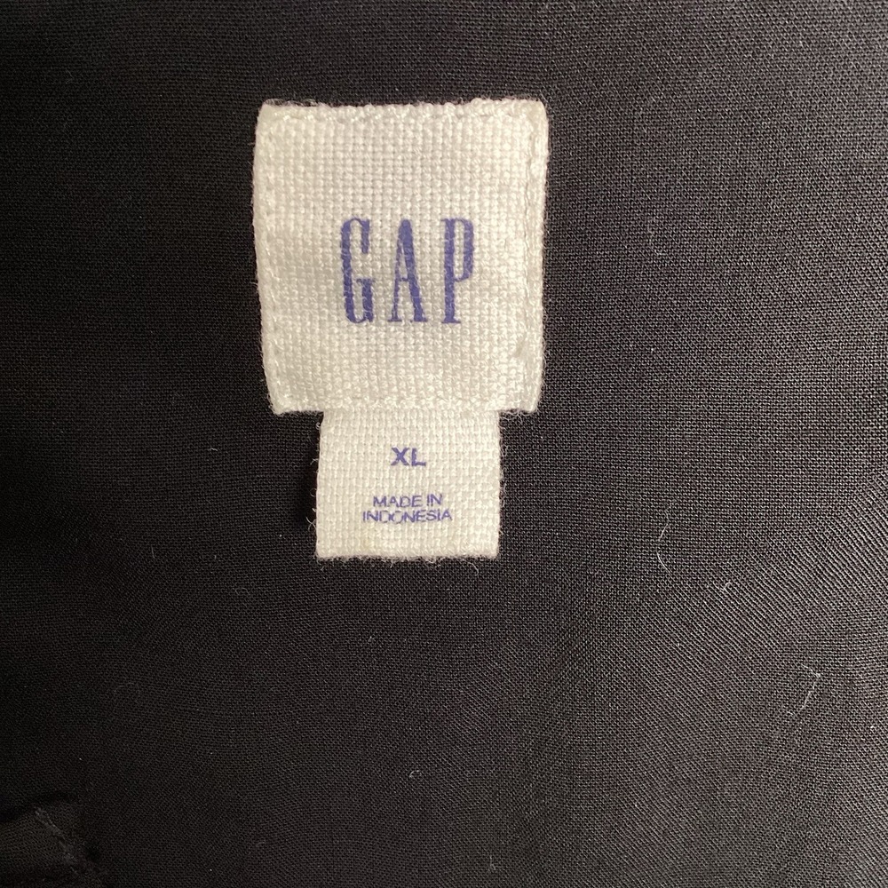 GAP Womens XL Black Romper Long Sleeve Rayon Drawstring Jumpsuit Side Pockets - Picture 2 of 10